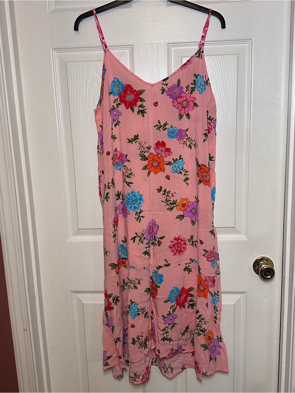 Beauty Sleep Social Nightgown Lounge Dress Pink Floral Cottage Boho Size XL